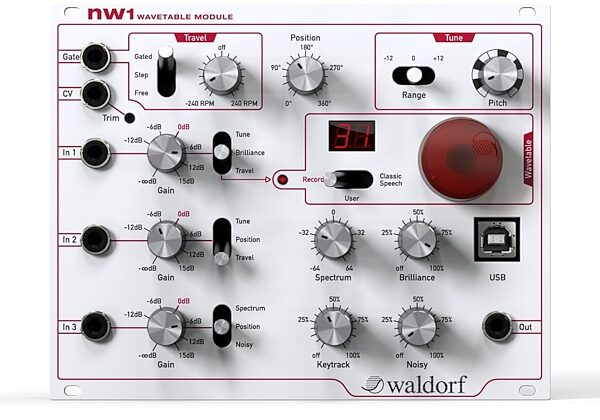 Waldorf NW1 Wavetable Synthesizer Module, Main