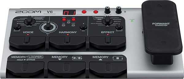 Zoom V6 Vocal Effects Processor and Looper Pedal, Front