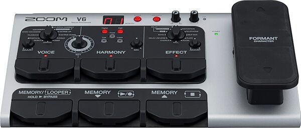 Zoom V6-SP Vocal Effects Processor and Looper Pedal, New, Action Position Back