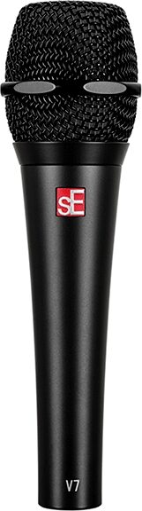 sE Electronics V7 Handheld Supercardioid Dynamic Vocal Microphone, Black on Black, Main