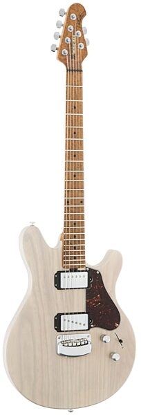 Ernie Ball Music Man Valentine Electric Guitar (with Case), Buttermilk Angle