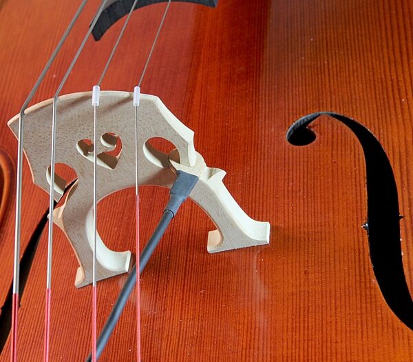 KNA VC-1 Portable Piezo Pickup for Cello, Action Position Back