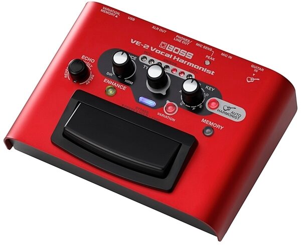 Boss VE-2 Vocal Harmonist Pedal, New, Angle