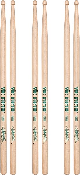 Vic Firth Benny Greb Model Wood Drumsticks, Wood-Tip, 3-Pack, pack