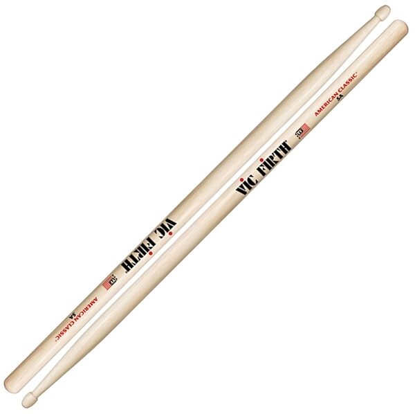 Vic Firth American Classic 5A Drumsticks, Natural, Wood Tip, Pair, Main