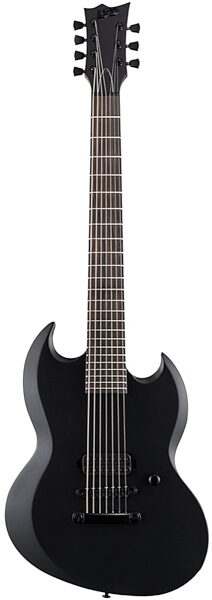 ESP LTD Viper 7 Black Metal Electric Guitar, Main
