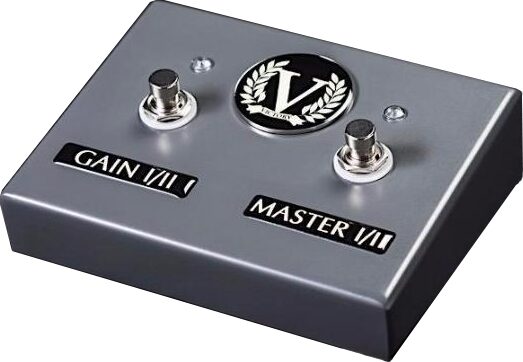 Victory Custom VX Dual Footswitch for Gain 1/2 & Master 1/2, Battleship Grey, Action Position Back