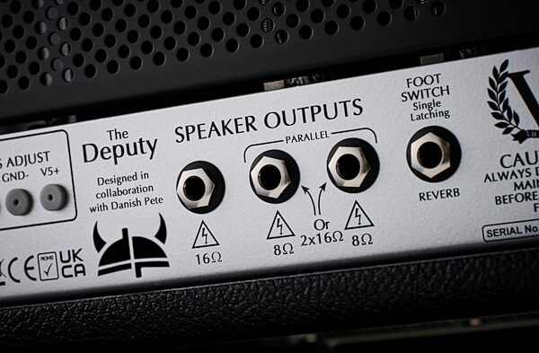 Victory The Deputy Guitar Amplifier Head, 25 Watts, Rear detail Control Panel