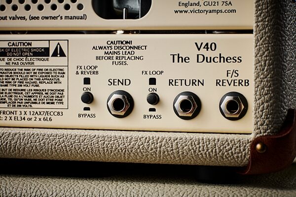 Victory V40 Duchess Guitar Amplifier Head, 40 Watts, Action Position Back