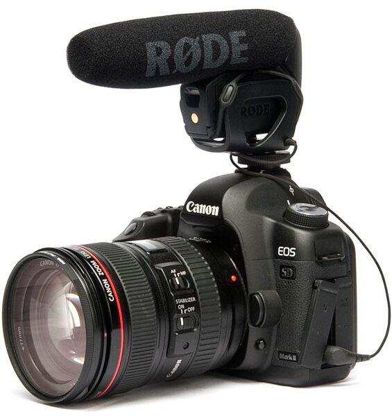 Rode VMP VideoMic Pro Shotgun Microphone, In Use with Pegged Cord