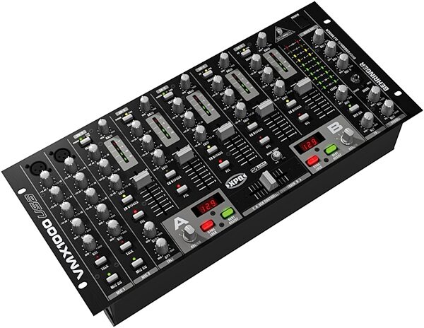 Behringer VMX1000USB Pro 7-Channel DJ Mixer with USB, Left