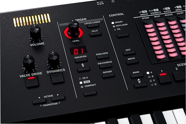 Vox Continental 73BK Performance Synthesizer, Action Position Back