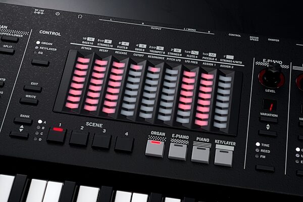 Vox Continental 73BK Performance Synthesizer, Action Position Back