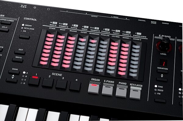 Vox Continental 73BK Performance Synthesizer, Action Position Back