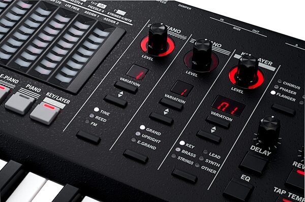 Vox Continental 73BK Performance Synthesizer, Action Position Back