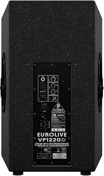 Behringer Eurolive VP1220D 2-Way Powered PA Speaker (550 Watts, 1x12"), Rear