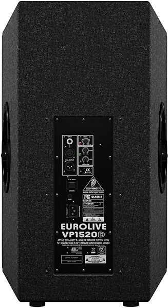 Behringer VP1520D Eurolive 2-Way Powered PA Speaker (550 Watts, 1x15"), Rear