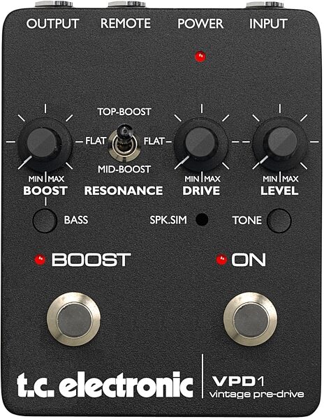 TC Electronic Vintage Pre Drive Overdrive Pedal, Top