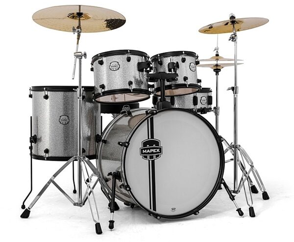 Mapex VR5295T Voyager Rock Drum Set, 5-Piece, Crystal