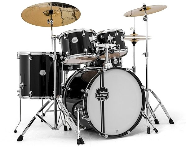 Mapex VR5295T Voyager Rock Drum Set, 5-Piece, Black