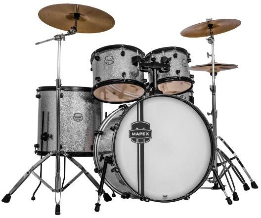 Mapex VR5295 Voyager SRO Drum Kit, 5-Piece, Crystal