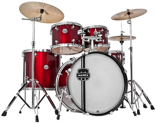 Mapex VR5295 Voyager SRO Drum Kit, 5-Piece, Dark Red
