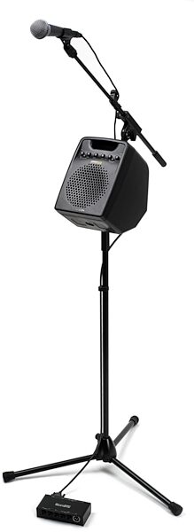 TC-Helicon VoiceSolo VSM300 XT Active Monitor, On a Mic Stand