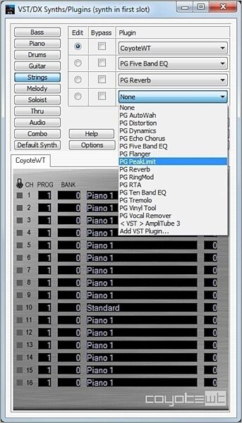 PG Music Band in a Box Pro 2014 Software (Windows), Synths View