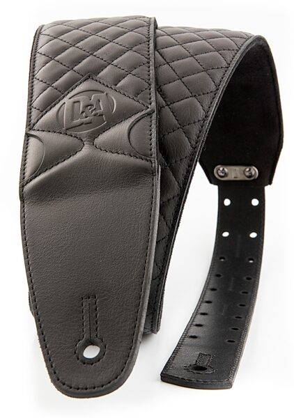 D&A Guitar Gear Quilted Leather Strap, Action Position Back