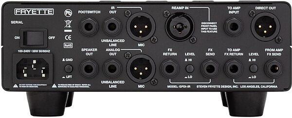 Fryette Valvulator GPDI/IR Direct Recording Tube Amplifier, New, Action Position Back