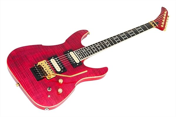 Peavey Vandenberg Electric Guitar (with Case), Purple Flame Maple, Action Position Back