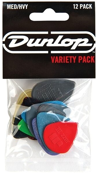 Dunlop Pick Variety Pack, Medium/Heavy, PVP102, 12-Pack, Medium Heavy