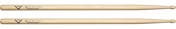 Vater Stretch Hickory Drumsticks, 7A, Wood Tip, Pair, Action Position Back