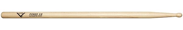 Vater Power Hickory Drumsticks, 5B, Wood Tip, Pair, Action Position Back