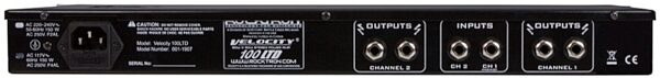 Rocktron Velocity 100LTD Rack Guitar Power Amplifier Head (100 Watts), Rear
