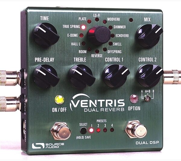 Source Audio Ventris Dual Reverb Pedal, New, Standing