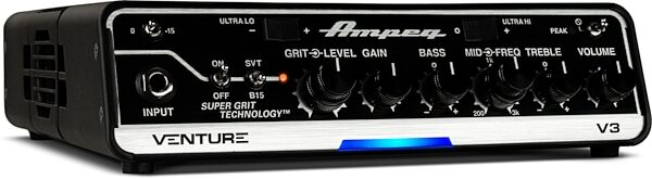 Ampeg Venture V3 Bass Guitar Amplifier Head (300 Watts), New, Angled Front