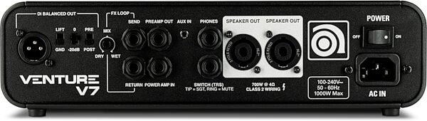 Ampeg Venture V7 Bass Guitar Amplifier Head (700 Watts), Blemished, Main