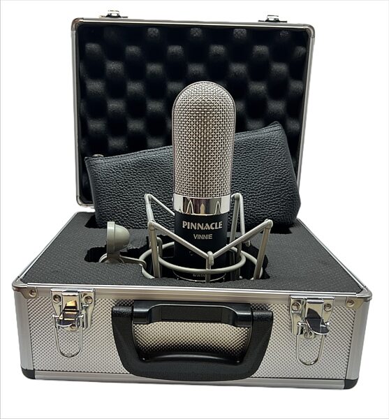 Pinnacle Microphones Vinnie Long Ribbon Microphone - Deluxe Package with Shock Mount and Case, Standard, Action Position Back
