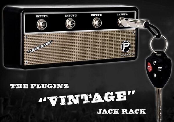 Pluginz Jack Rack Vintage Guitar Amp Key Holder, View 2