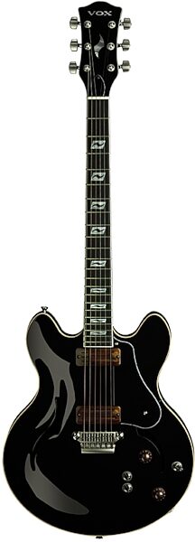 Vox Virage Double Cutaway Electric Guitar (with Case), Jet Black