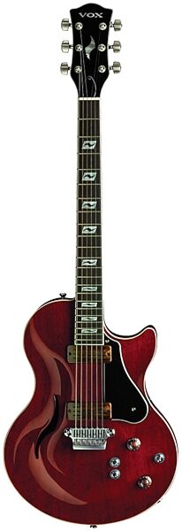 Vox Virage Single Cutaway Electric Guitar (with Case), Deep Cherry
