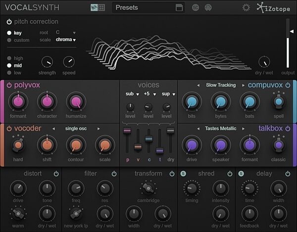 iZotope VocalSynth Vocal Effect and Harmony Plug-in, Main