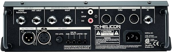 TC-Helicon VoiceLive Vocal Floor Processor, Rear