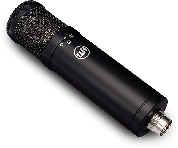 Warm Audio WA-47JR Large-Diaphragm Condenser Microphone, Black, Angled Front