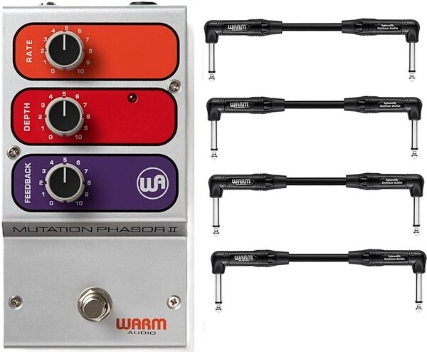 Warm Audio Mutation Phasor II Pedal, With Patch Cables, Main