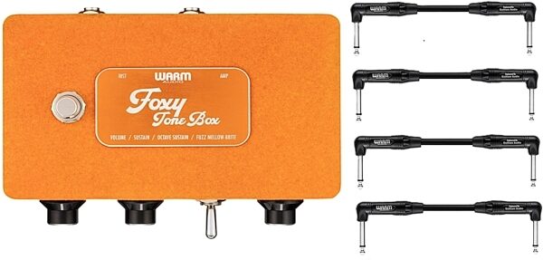 Warm Audio WA-FTB Foxy Tone Box Vintage Fuzz Pedal, With Patch Cables, Main