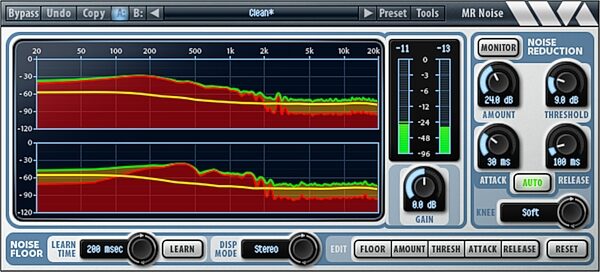 Wave Arts MR Noise Reduction Audio Plug-in Software, Digital Download, Action Position Back
