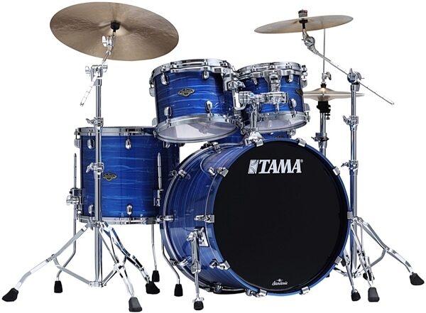 Tama WBS42S Starclassic Walnut/Birch Drum Shell Kit, 4-Piece, Lacquer Ocean Blue Ripple, Main