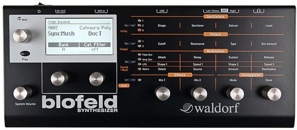 Waldorf Blofeld Desktop Synthesizer, Top